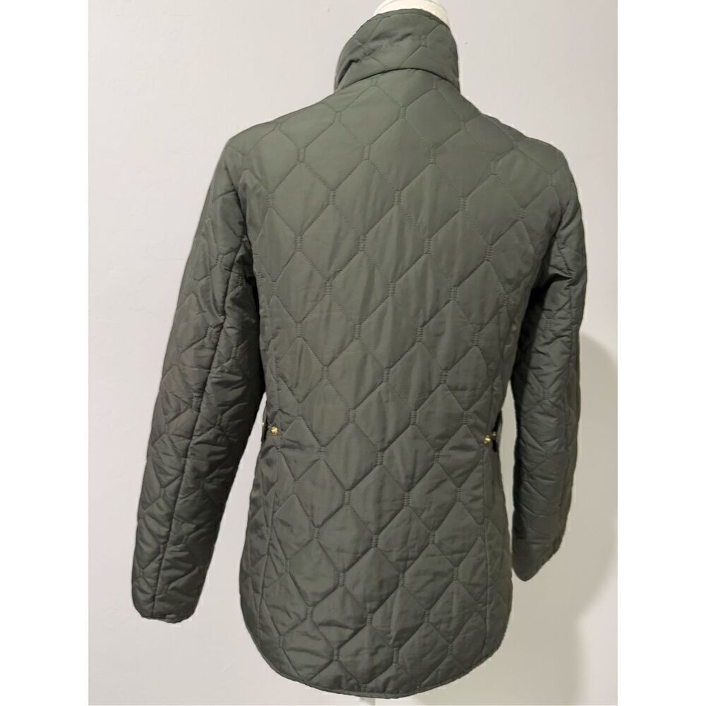 Eddie Bauer women’s Olive green mod quilted jacket S - Picture 8 of 9